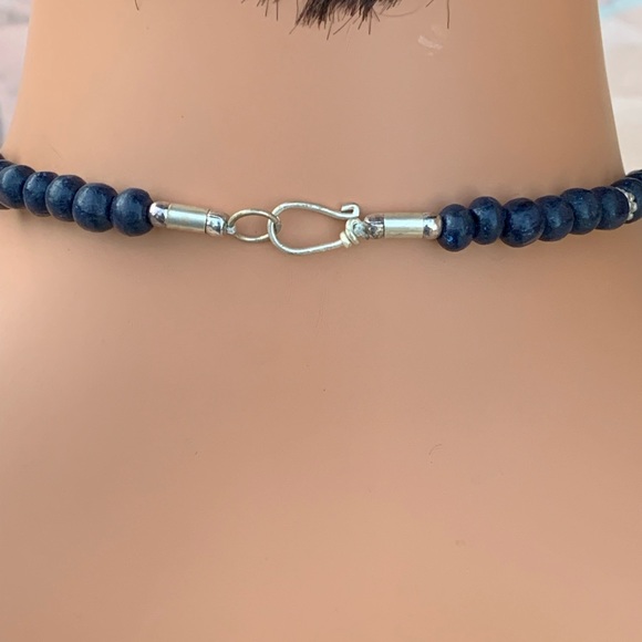 Blue Handmade Beaded Necklace - Picture 8 of 8